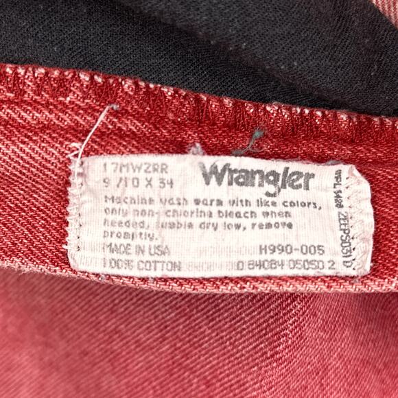 VTG Wrangler Jeans 26x32 Western Bareback Red High Waisted Cowgirl Rodeo USA 90s - Picture 10 of 16